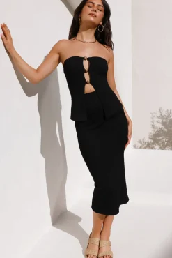 Skirts|Skirt And Top Sets>Hello Molly Mystic Wonders Midi Skirt Black