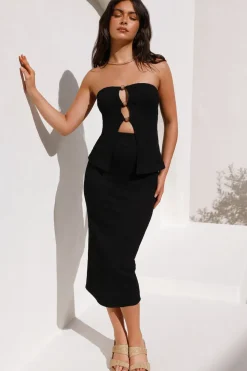 Skirts|Skirt And Top Sets>Hello Molly Mystic Wonders Midi Skirt Black