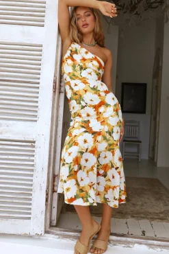 Wedding Guest Dresses|Floral Dresses>Hello Molly My Truth Maxi Dress Orange
