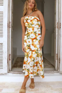 Wedding Guest Dresses|Floral Dresses>Hello Molly My Truth Maxi Dress Orange