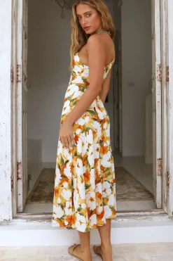 Wedding Guest Dresses|Floral Dresses>Hello Molly My Truth Maxi Dress Orange