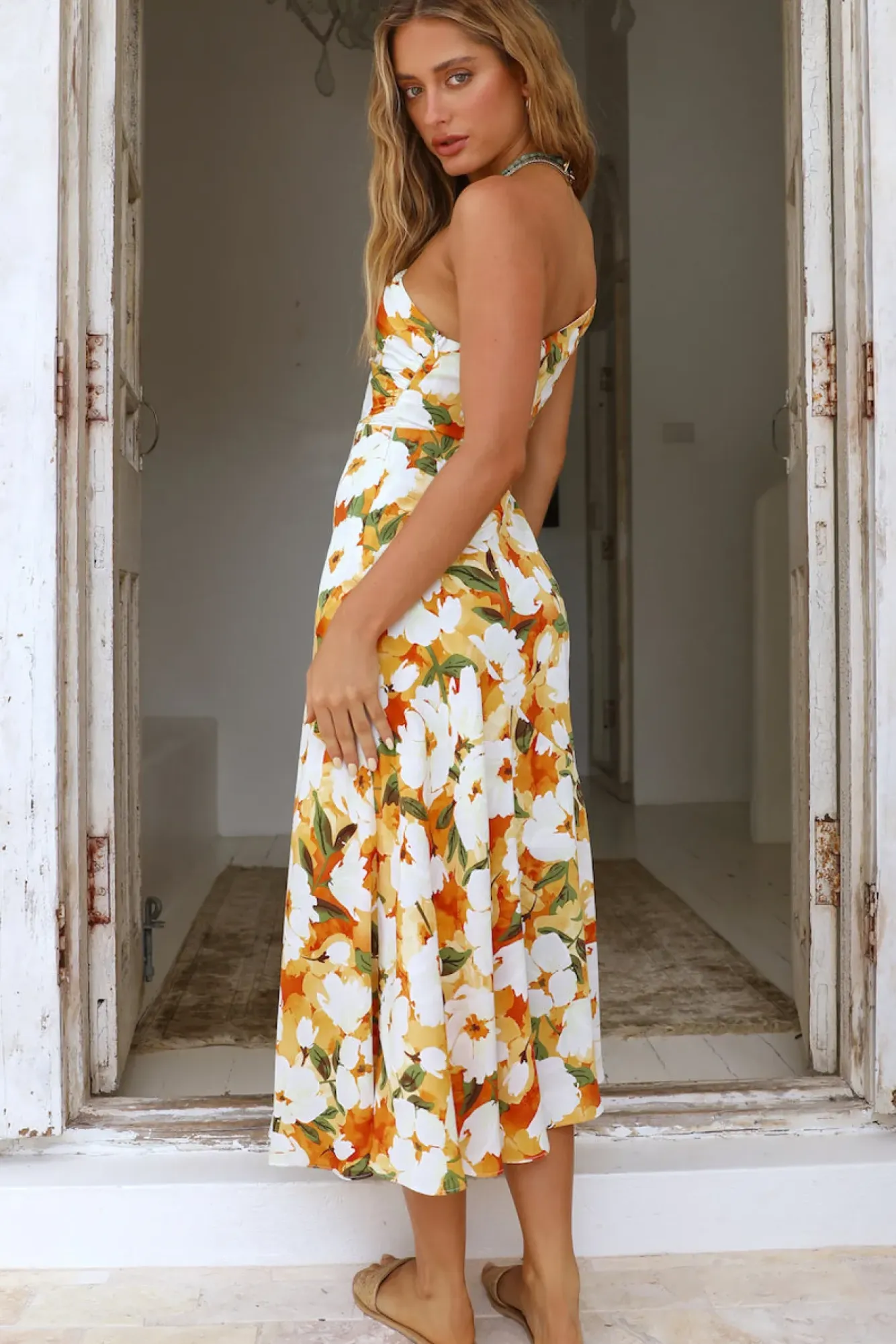 Wedding Guest Dresses|Floral Dresses>Hello Molly My Truth Maxi Dress Orange