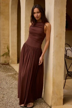 Wedding Guest Dresses|Cocktail Dresses>Hello Molly Nalla Maxi Dress Brown