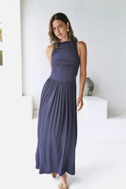 Wedding Guest Dresses|Formal Dresses>RUNAWAY THE LABEL Nalla Maxi Dress Navy