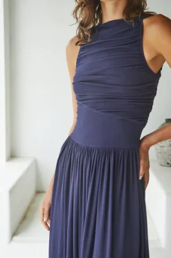 Wedding Guest Dresses|Formal Dresses>RUNAWAY THE LABEL Nalla Maxi Dress Navy