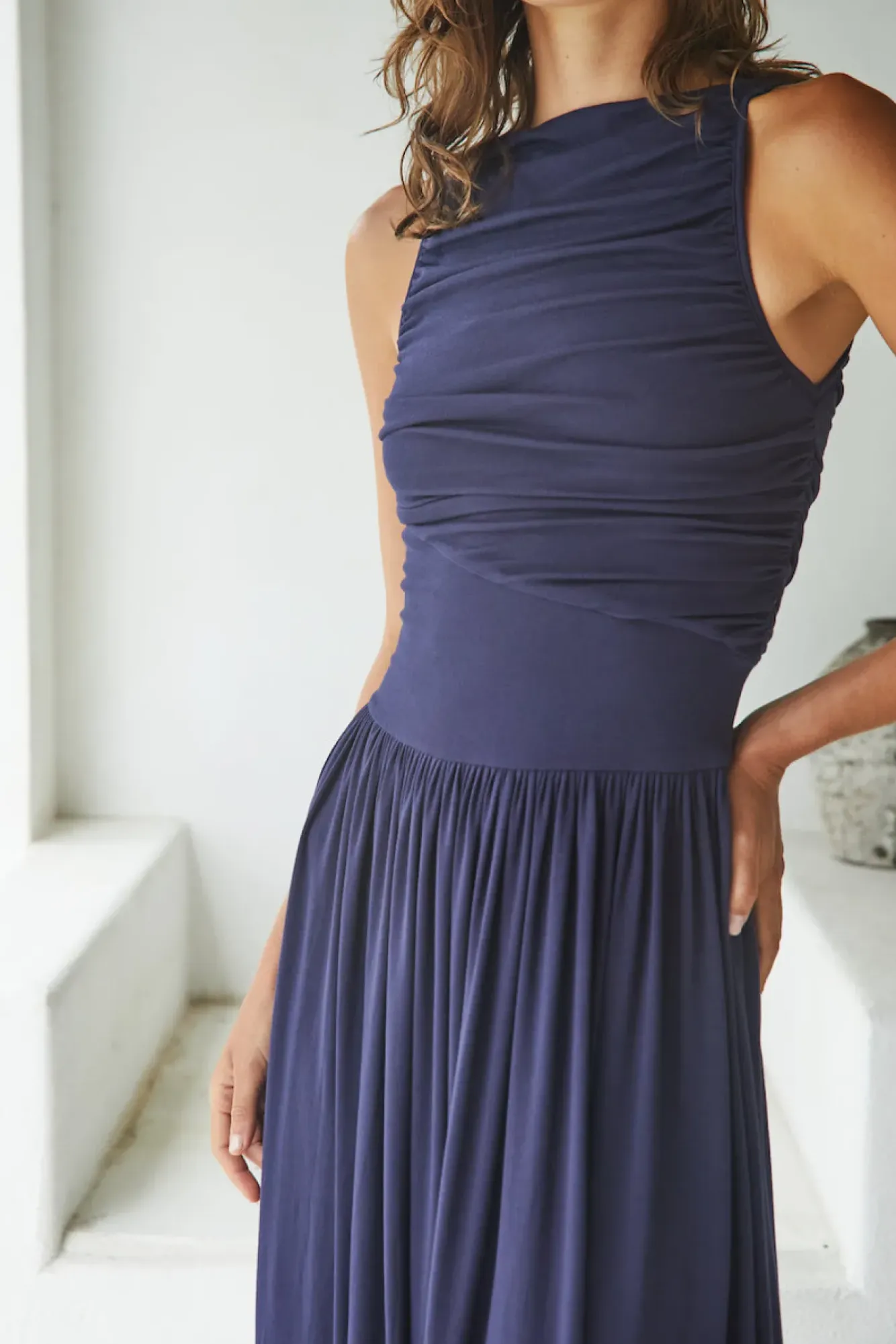 Wedding Guest Dresses|Formal Dresses>RUNAWAY THE LABEL Nalla Maxi Dress Navy