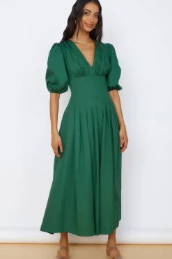 Cocktail Dresses|Flowy Dresses>Hello Molly Nature's Escape Maxi Dress Green
