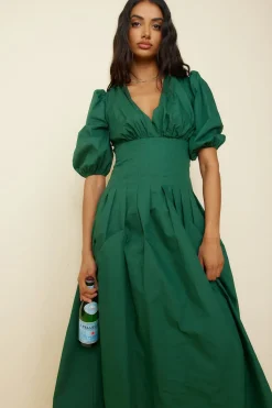 Cocktail Dresses|Flowy Dresses>Hello Molly Nature's Escape Maxi Dress Green