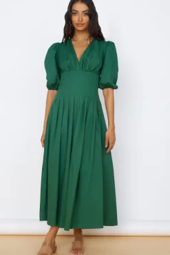 Cocktail Dresses|Flowy Dresses>Hello Molly Nature's Escape Maxi Dress Green