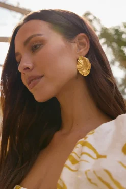 Earrings>Hello Molly Nature’s Gem Earrings Gold