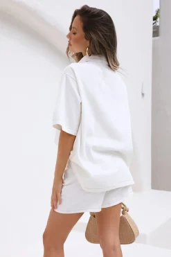 Shirts|Cropped>Hello Molly New Beginning Shirt White