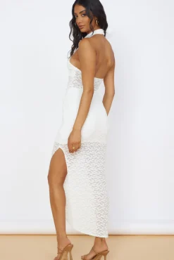 Formal Dresses|Summer Dresses>Hello Molly New Beginnings Lace Maxi Dress White
