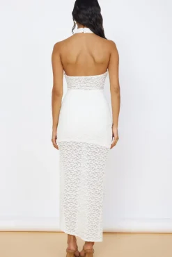 Formal Dresses|Summer Dresses>Hello Molly New Beginnings Lace Maxi Dress White