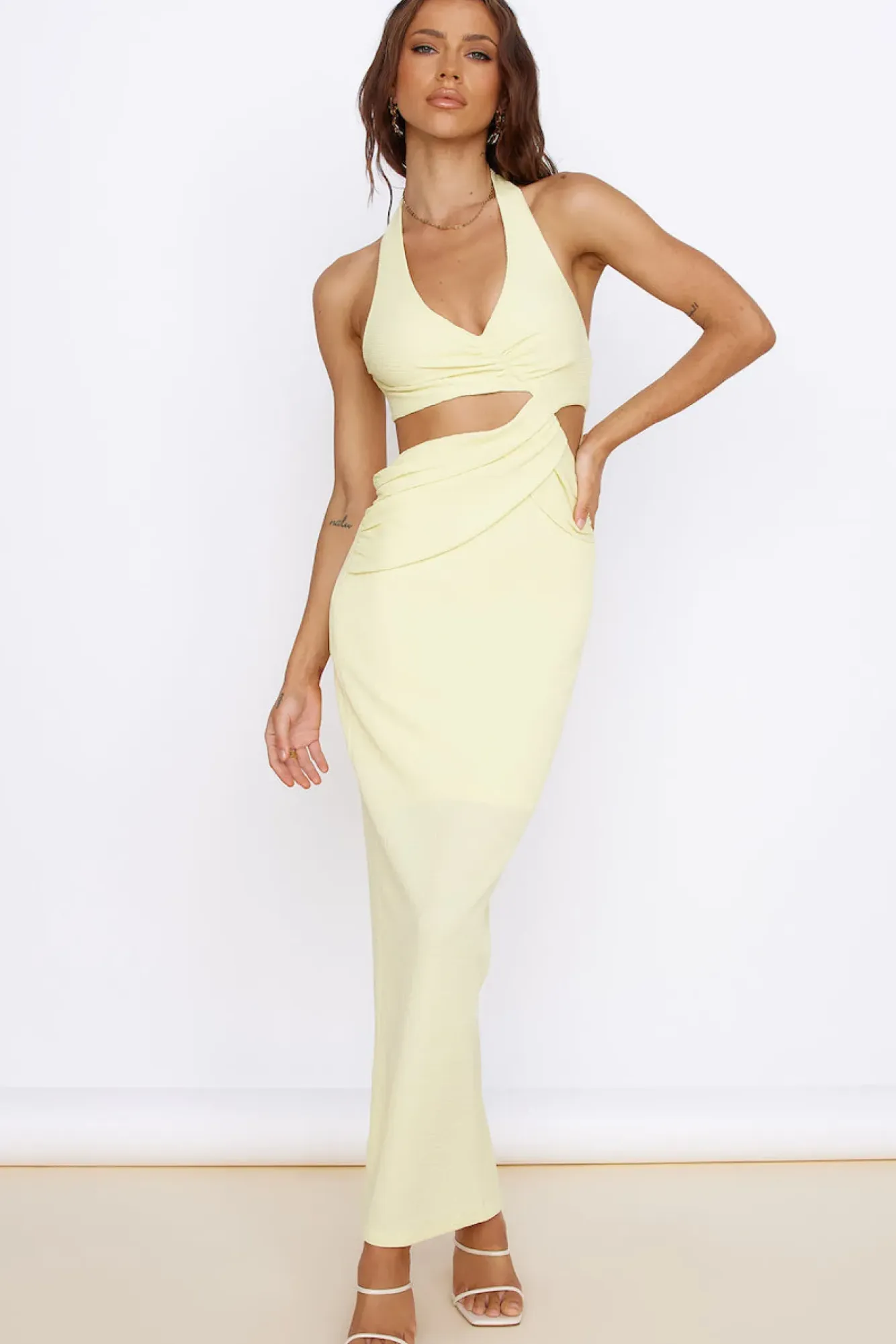 Spring Break Dresses|Date Night Dresses>Hello Molly New Found Purpose Maxi Dress Yellow