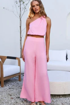 Pants|Cropped>Hello Molly New York Girl Set Pink