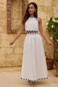 Skirt And Top Sets>Hello Molly Nicola Rose Set White