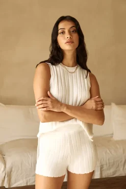 Two-Piece Shorts Set>Hello Molly Night In Set White