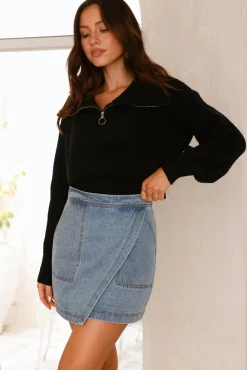 Jumpers|Long Sleeve>Hello Molly Noelle Knit Jumper Black