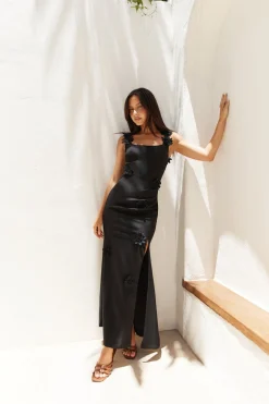 Maxi Dresses>Hello Molly Noir Blossom Maxi Dress Black