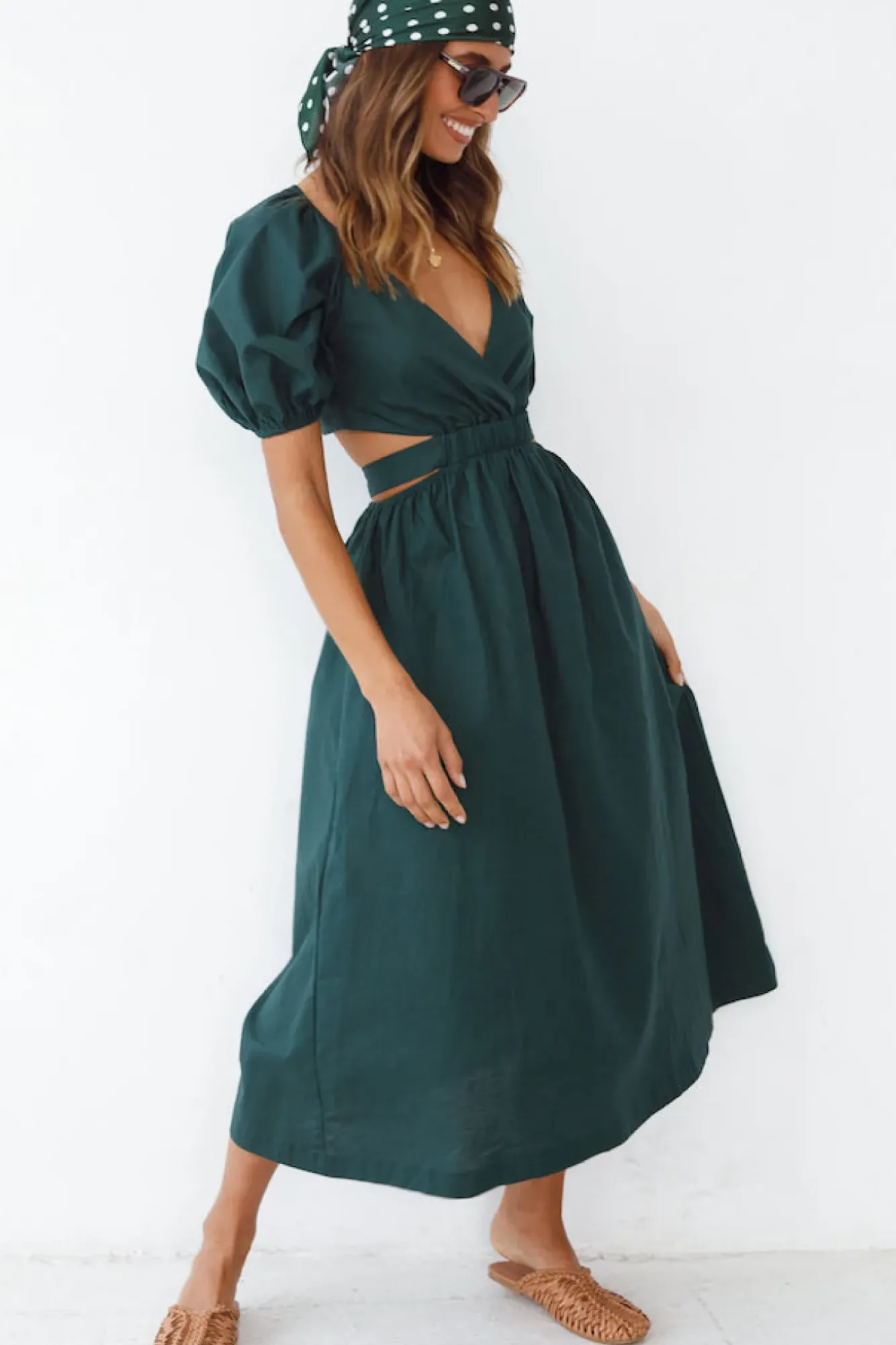 Vacation Dresses|Spring Break Dresses>Hello Molly No Matter Maxi Dress Forest Green