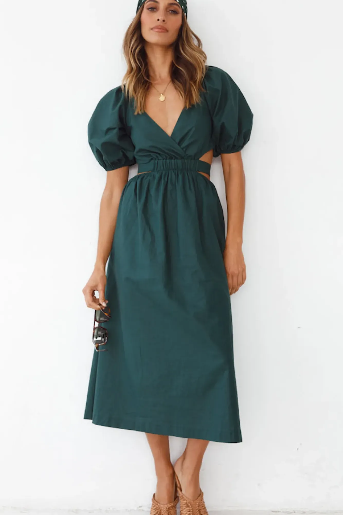 Vacation Dresses|Spring Break Dresses>Hello Molly No Matter Maxi Dress Forest Green