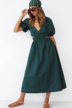 Vacation Dresses|Spring Break Dresses>Hello Molly No Matter Maxi Dress Forest Green