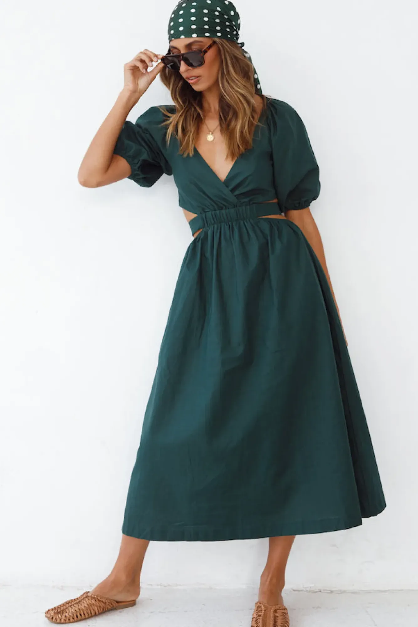 Vacation Dresses|Spring Break Dresses>Hello Molly No Matter Maxi Dress Forest Green