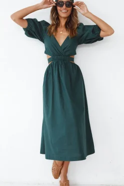 Vacation Dresses|Spring Break Dresses>Hello Molly No Matter Maxi Dress Forest Green