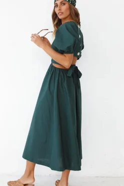 Vacation Dresses|Spring Break Dresses>Hello Molly No Matter Maxi Dress Forest Green