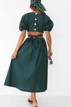 Vacation Dresses|Spring Break Dresses>Hello Molly No Matter Maxi Dress Forest Green