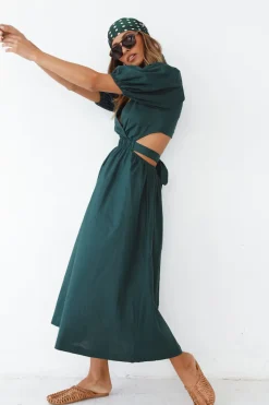 Vacation Dresses|Spring Break Dresses>Hello Molly No Matter Maxi Dress Forest Green