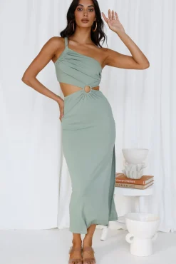 Wedding Guest Dresses|Bridesmaid Dresses>Hello Molly North Facing Sun Maxi Dress Green