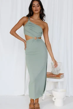 Wedding Guest Dresses|Bridesmaid Dresses>Hello Molly North Facing Sun Maxi Dress Green