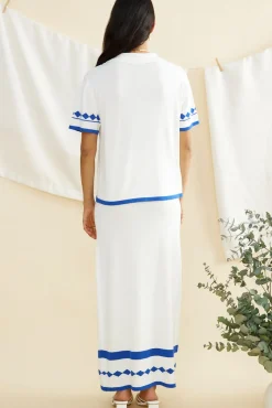 Skirts|Skirt And Top Sets>Hello Molly Nothing Left Behind Maxi Skirt Blue