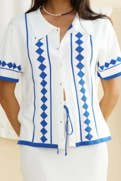 Shirts|Cropped>Hello Molly Nothing Left Behind Shirt Blue