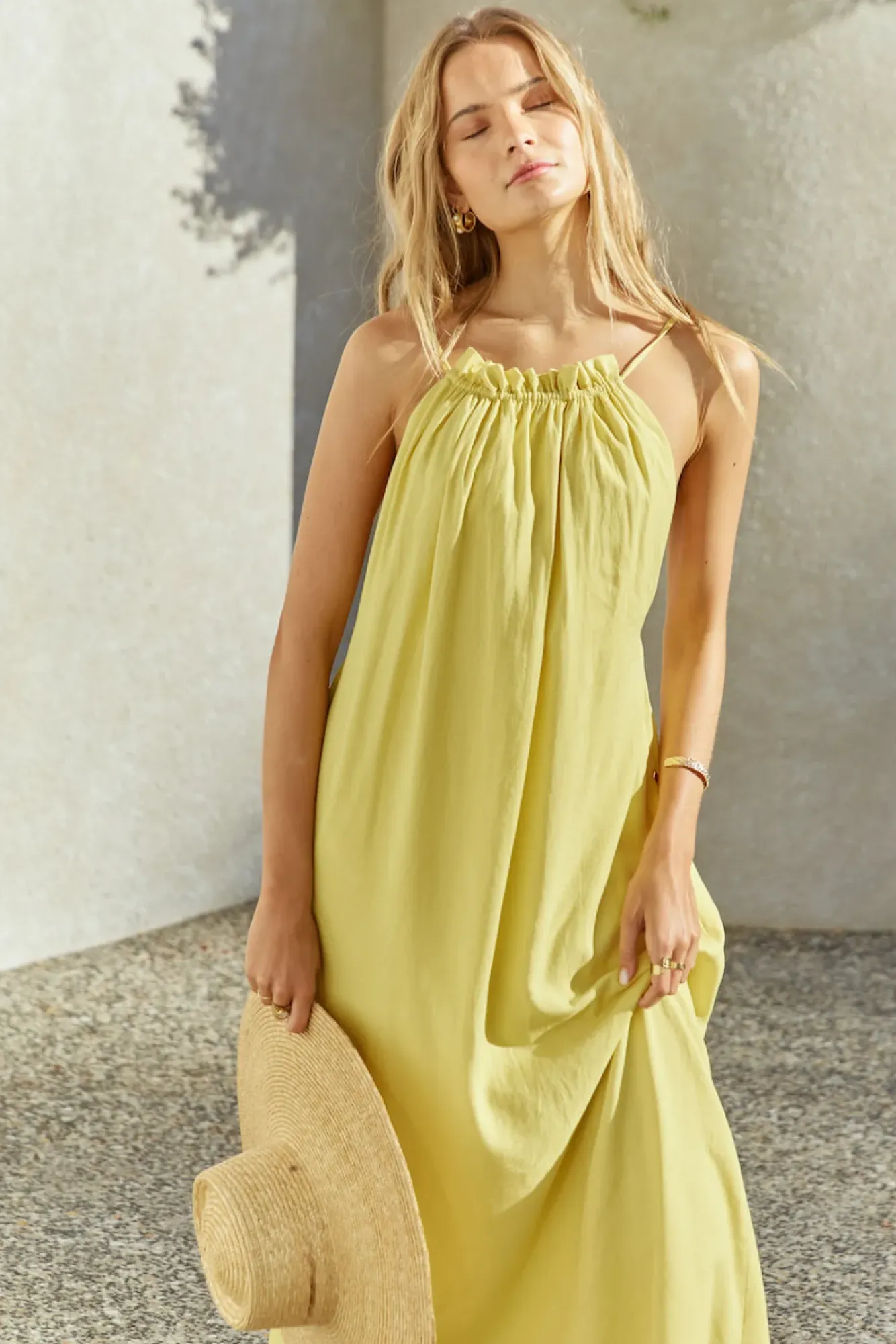 Vacation Dresses|Brunch Dresses>Hello Molly Not So Little Miss Maxi Dress Yellow