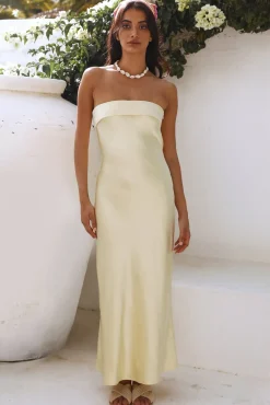 Formal Dresses|Cocktail Dresses>Hello Molly No Two Alike Maxi Dress Yellow