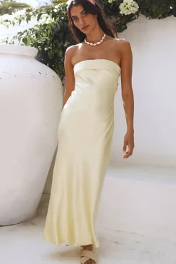 Formal Dresses|Cocktail Dresses>Hello Molly No Two Alike Maxi Dress Yellow