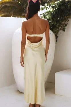 Formal Dresses|Cocktail Dresses>Hello Molly No Two Alike Maxi Dress Yellow