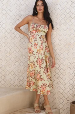 Spring Break Dresses|Casual Dresses>Hello Molly Ocean Breeze Midi Dress Green