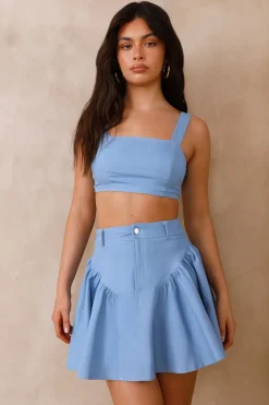 Cropped>Hello Molly Ocean Dreamer Crop Top Blue