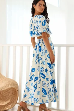 Skirt And Top Sets|Date Night Dresses>Hello Molly Oceanic Paradise Set Blue