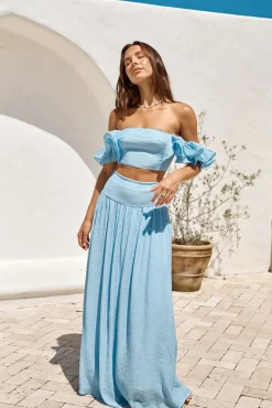 Skirt And Top Sets>Hello Molly Oceanic Rhythm Set Blue