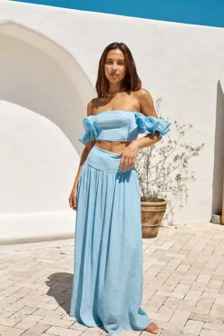 Skirt And Top Sets>Hello Molly Oceanic Rhythm Set Blue