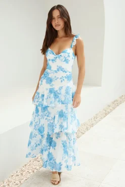 Wedding Guest Dresses|Cocktail Dresses>Hello Molly Ocean Mist Midi Dress Blue