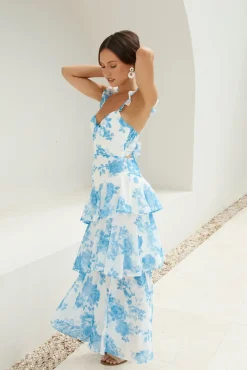 Wedding Guest Dresses|Cocktail Dresses>Hello Molly Ocean Mist Midi Dress Blue