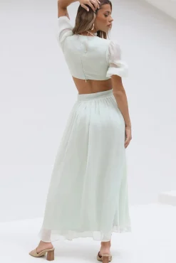 Maxi Dresses>Hello Molly Ocean Ripples Maxi Dress Green