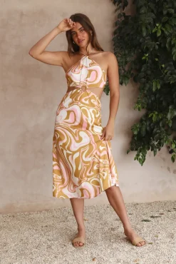 Vacation Dresses|Spring Break Dresses>Hello Molly Off My Mind Maxi Dress Yellow