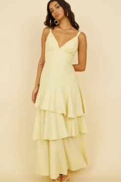 Wedding Guest Dresses|Cocktail Dresses>Hello Molly Oh Sunflower Dreams Maxi Dress Yellow