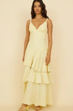 Wedding Guest Dresses|Cocktail Dresses>Hello Molly Oh Sunflower Dreams Maxi Dress Yellow